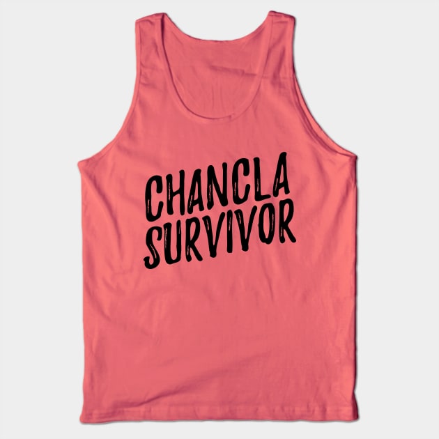 Chancla survivor - black design Tank Top by verde